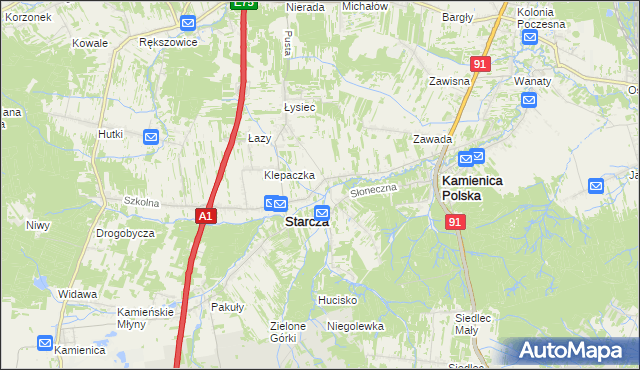 mapa Własna, Własna na mapie Targeo