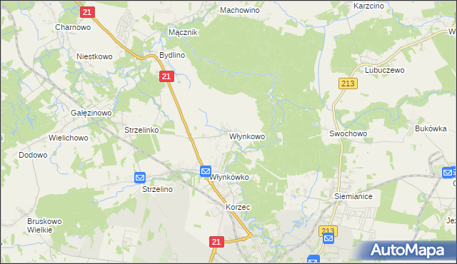 mapa Włynkowo, Włynkowo na mapie Targeo