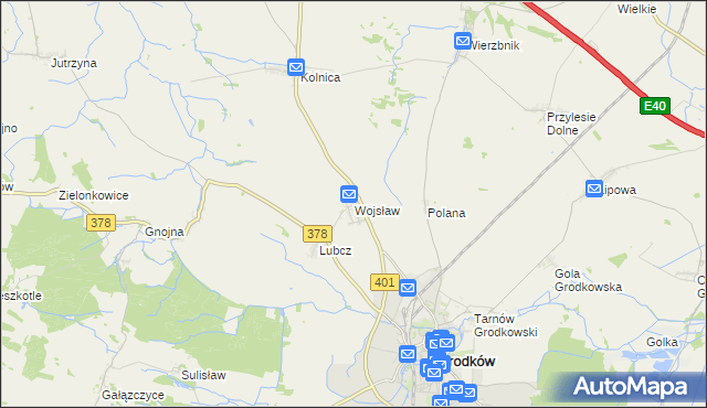 mapa Wojsław, Wojsław na mapie Targeo