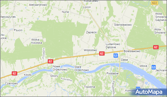 mapa Wójtostwo gmina Pomiechówek, Wójtostwo gmina Pomiechówek na mapie Targeo