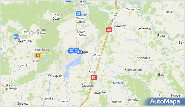 mapa Wójty, Wójty na mapie Targeo