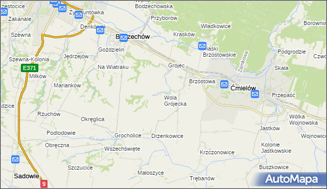 mapa Wola Grójecka, Wola Grójecka na mapie Targeo