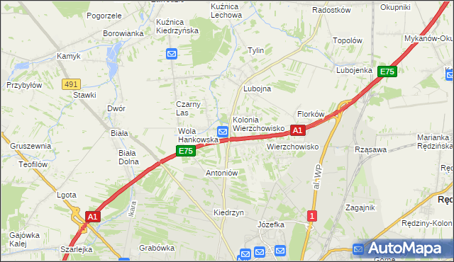 mapa Wola Kiedrzyńska, Wola Kiedrzyńska na mapie Targeo