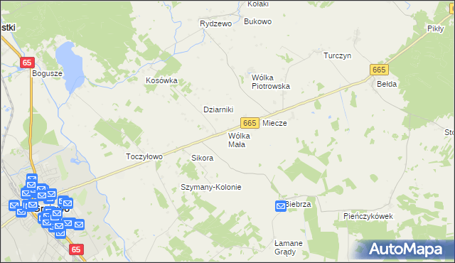mapa Wólka Mała gmina Rajgród, Wólka Mała gmina Rajgród na mapie Targeo