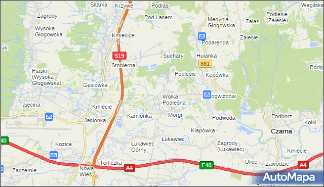 mapa Wólka Podleśna, Wólka Podleśna na mapie Targeo