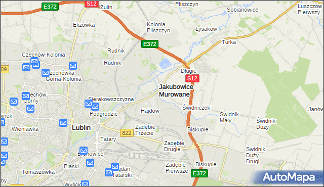 mapa Wólka powiat lubelski, Wólka powiat lubelski na mapie Targeo