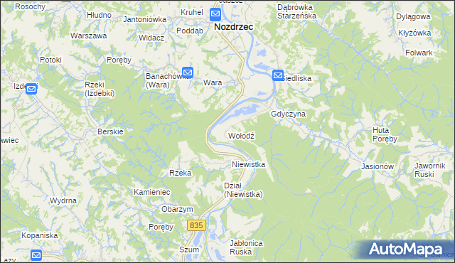 mapa Wołodź, Wołodź na mapie Targeo