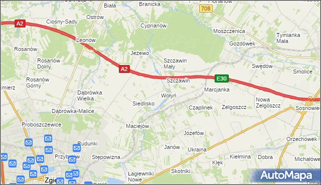mapa Wołyń, Wołyń na mapie Targeo