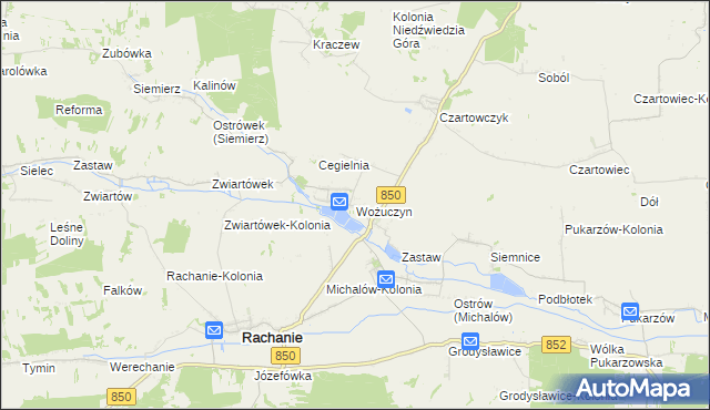 mapa Wożuczyn, Wożuczyn na mapie Targeo