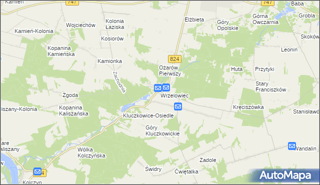mapa Wrzelowiec, Wrzelowiec na mapie Targeo