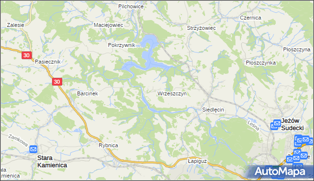 mapa Wrzeszczyn, Wrzeszczyn na mapie Targeo