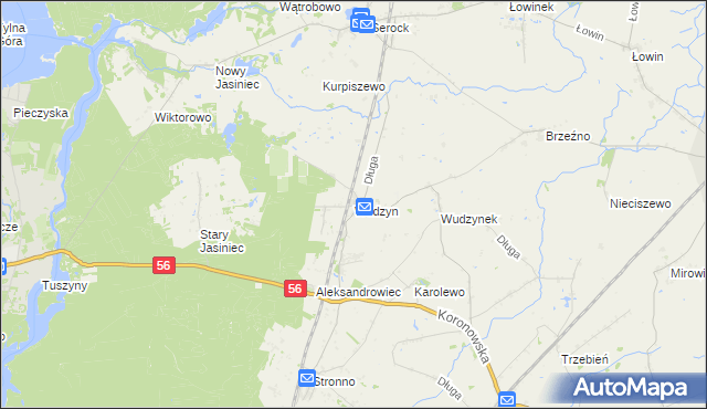 mapa Wudzyn, Wudzyn na mapie Targeo
