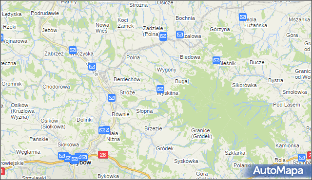 mapa Wyskitna, Wyskitna na mapie Targeo