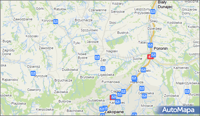 mapa Ząb, Ząb na mapie Targeo