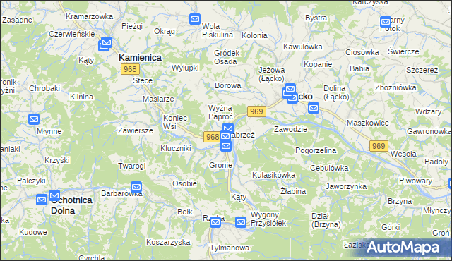 mapa Zabrzeż, Zabrzeż na mapie Targeo