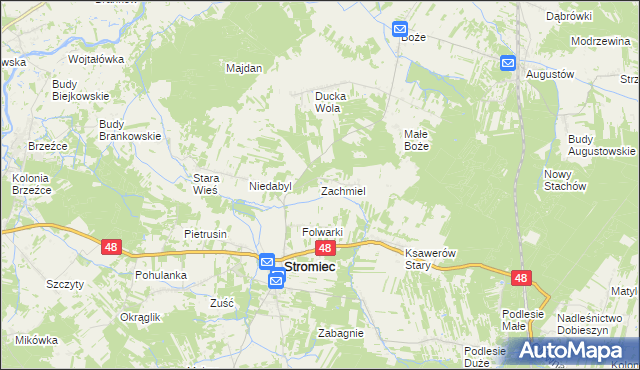 mapa Zachmiel, Zachmiel na mapie Targeo