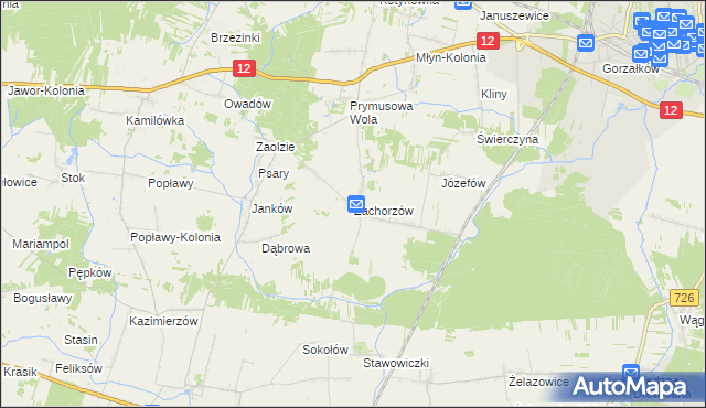 mapa Zachorzów, Zachorzów na mapie Targeo