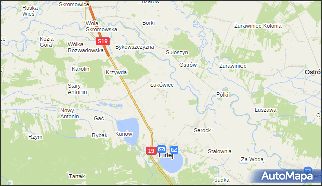 mapa Zagrody Łukówieckie, Zagrody Łukówieckie na mapie Targeo