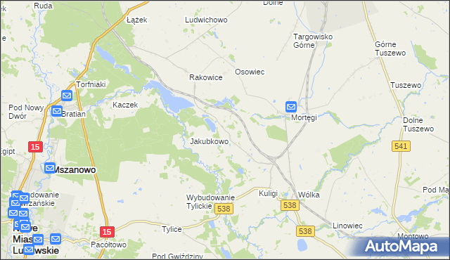 mapa Zajączkowo gmina Grodziczno, Zajączkowo gmina Grodziczno na mapie Targeo