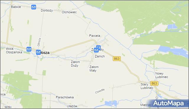 mapa Zamch, Zamch na mapie Targeo