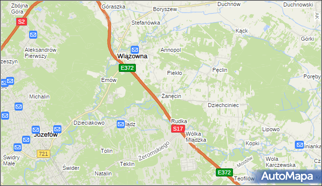 mapa Żanęcin, Żanęcin na mapie Targeo