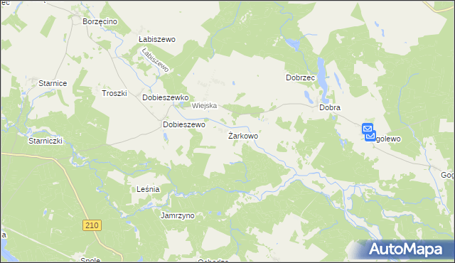 mapa Żarkowo, Żarkowo na mapie Targeo