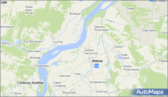 mapa Zastów Karczmiski, Zastów Karczmiski na mapie Targeo