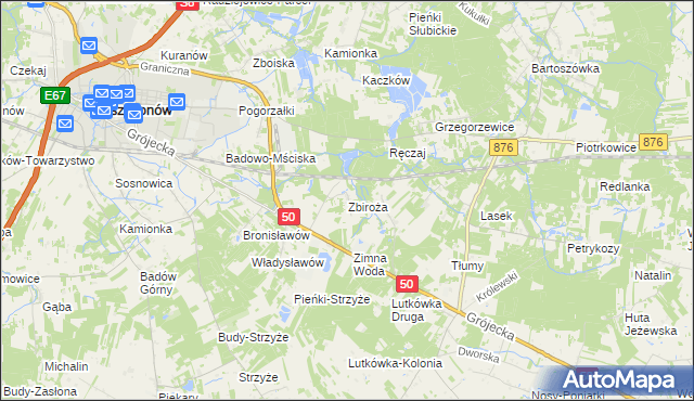 mapa Zbiroża, Zbiroża na mapie Targeo