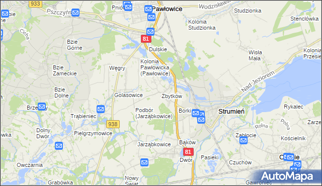 mapa Zbytków, Zbytków na mapie Targeo
