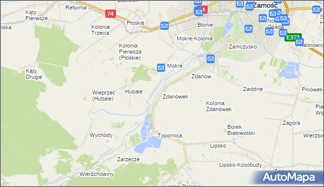 mapa Żdanówek, Żdanówek na mapie Targeo