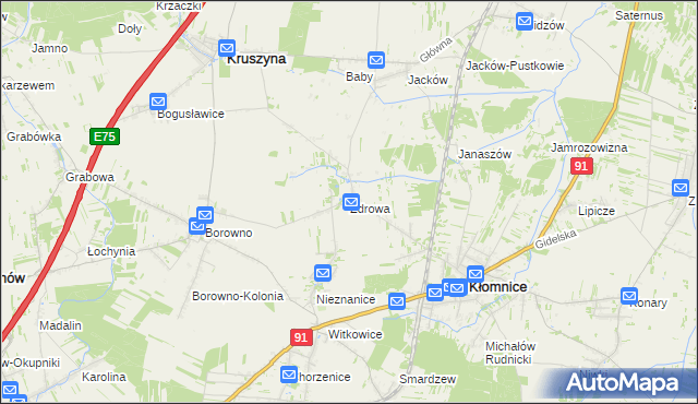 mapa Zdrowa, Zdrowa na mapie Targeo