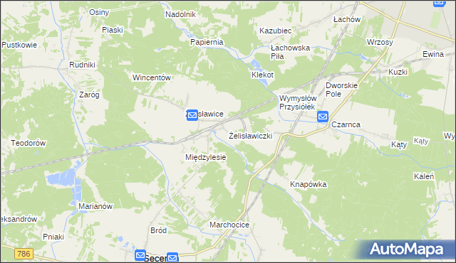mapa Żelisławiczki, Żelisławiczki na mapie Targeo