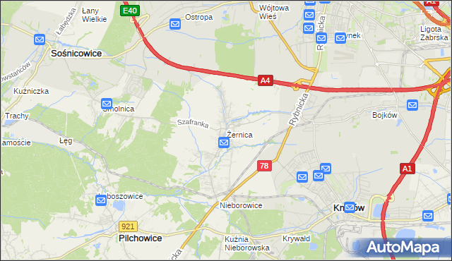 mapa Żernica, Żernica na mapie Targeo