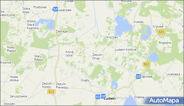 mapa Zezulin Drugi, Zezulin Drugi na mapie Targeo