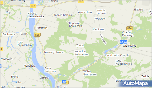 mapa Zgoda gmina Łaziska, Zgoda gmina Łaziska na mapie Targeo