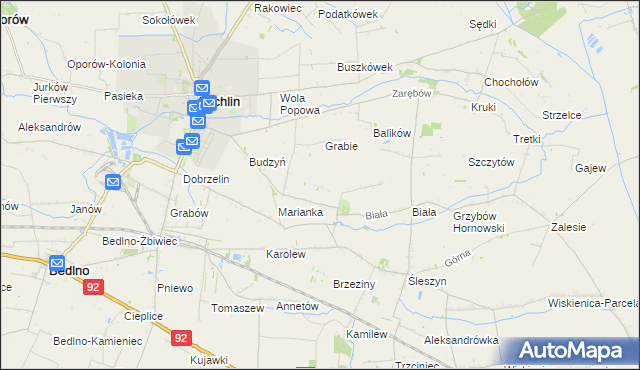 mapa Zgoda gmina Żychlin, Zgoda gmina Żychlin na mapie Targeo