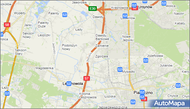mapa Zgorzała, Zgorzała na mapie Targeo