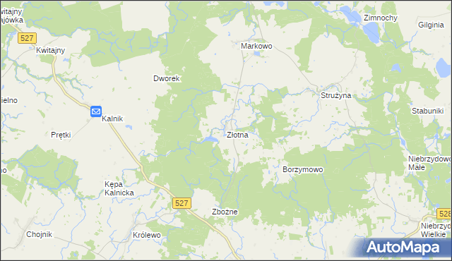 mapa Złotna, Złotna na mapie Targeo