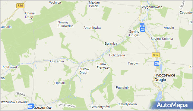 mapa Żuków-Kolonia, Żuków-Kolonia na mapie Targeo