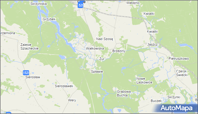 mapa Żur, Żur na mapie Targeo