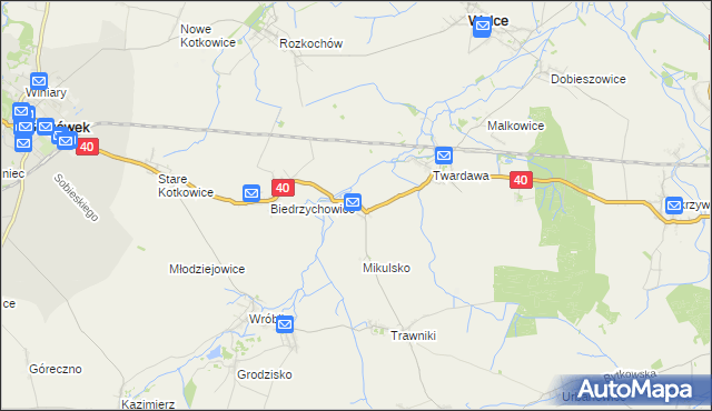 mapa Zwiastowice, Zwiastowice na mapie Targeo