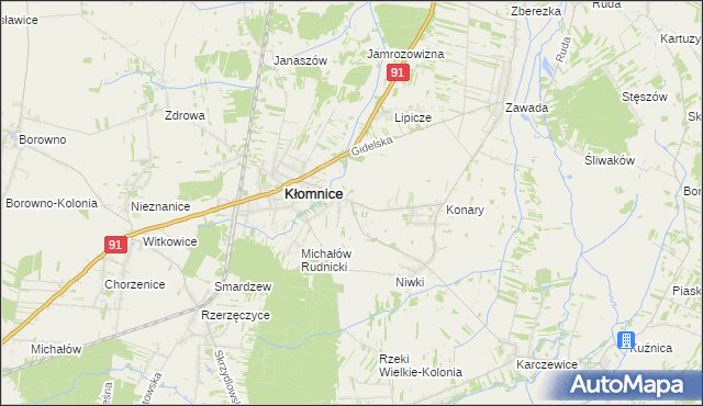 mapa Bartkowice, Bartkowice na mapie Targeo