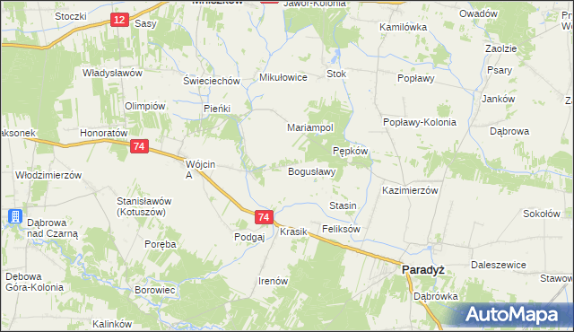 mapa Bogusławy, Bogusławy na mapie Targeo