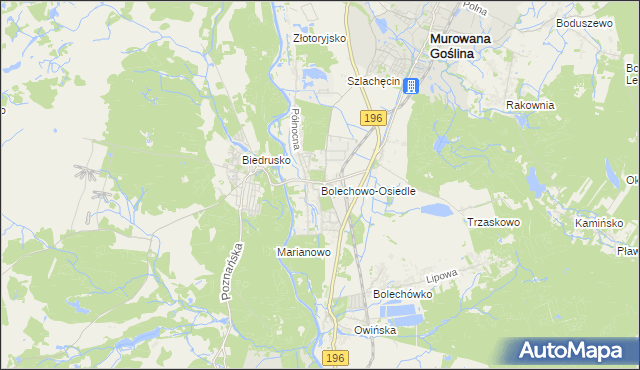 mapa Bolechowo-Osiedle, Bolechowo-Osiedle na mapie Targeo