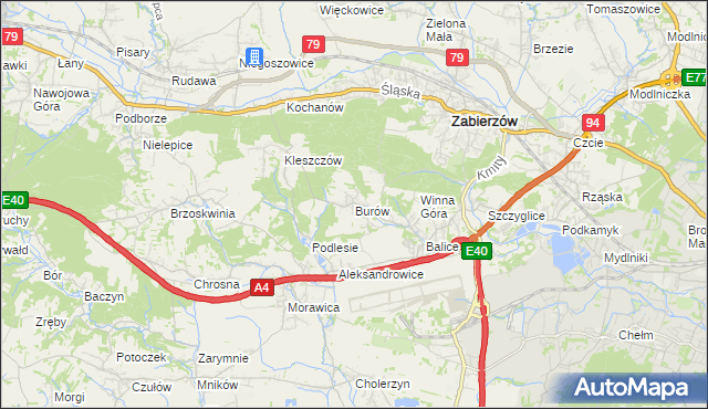 mapa Burów, Burów na mapie Targeo