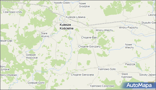 mapa Chojane-Gorczany, Chojane-Gorczany na mapie Targeo