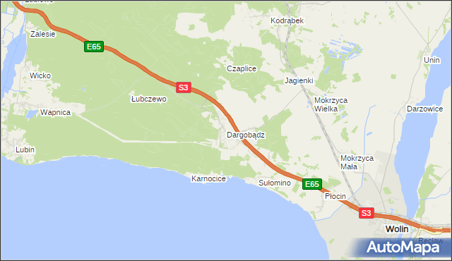 mapa Dargobądz, Dargobądz na mapie Targeo