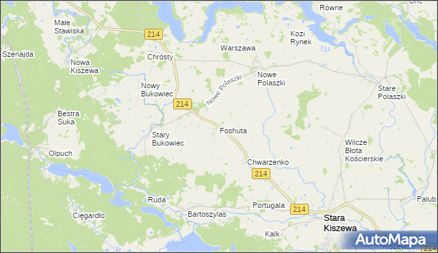 mapa Foshuta, Foshuta na mapie Targeo