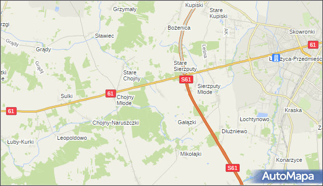 mapa Grzymały Szczepankowskie, Grzymały Szczepankowskie na mapie Targeo