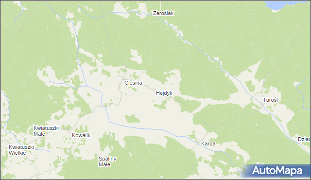 mapa Hejdyk, Hejdyk na mapie Targeo